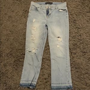 Express Jeans: Bell Crop High rise